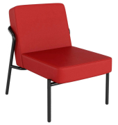 Sessel MEDSO S rot schwarz Kunstleder