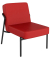 Sessel MEDSO S rot schwarz Kunstleder