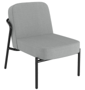 Sessel MEDSO S Rund grau schwarz Stoff
