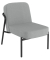Sessel MEDSO S Rund grau schwarz Stoff