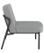 Sessel MEDSO S Rund grau schwarz Stoff
