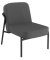 Sessel MEDSO S Rund anthrazit schwarz Stoff