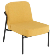 Sessel MEDSO S Rund gelb schwarz Stoff