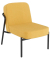 Sessel MEDSO S Rund gelb schwarz Stoff