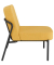 Sessel MEDSO S Rund gelb schwarz Stoff