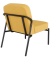 Sessel MEDSO S Rund gelb schwarz Stoff