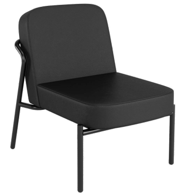 Sessel MEDSO S Rund schwarz Kunstleder