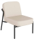 Sessel MEDSO S Rund creme schwarz Kunstleder