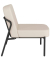Sessel MEDSO S Rund creme schwarz Kunstleder