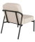 Sessel MEDSO S Rund creme schwarz Kunstleder