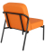 Sessel MEDSO S Rund orange schwarz Kunstleder