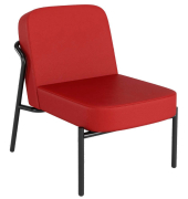 Sessel MEDSO S Rund rot schwarz Kunstleder