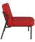 Sessel MEDSO S Rund rot schwarz Kunstleder