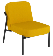 Sessel MEDSO S Rund gelb schwarz Kunststoff