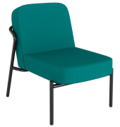 Sessel MEDSO S Rund blau schwarz Kunststoff
