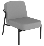 Sessel MEDSO S Rund grau schwarz Kunststoff