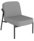 Sessel MEDSO S Rund grau schwarz Kunststoff