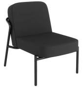 Sessel MEDSO S Rund anthrazit schwarz Kunststoff