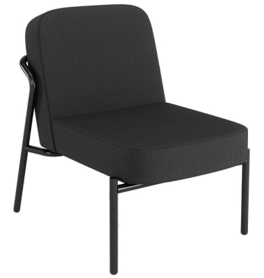 Sessel MEDSO S Rund anthrazit schwarz Kunststoff