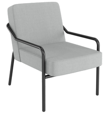 Sessel MEDSO M grau schwarz Stoff