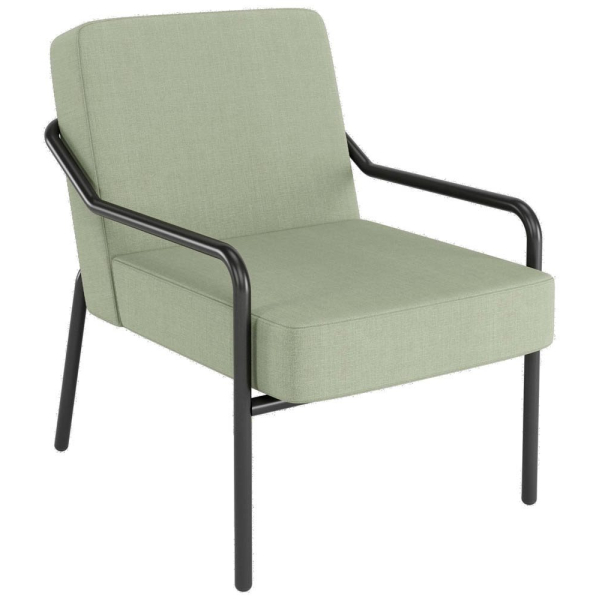 3660141964141 - Sessel meet® by Paperflow MEDSO Klassik M gepolstert Sitzfläche austauschbar B 580 x T 743 x H 736 mm Stoff und Stahl grün mattschwarz 3660141964141 - Sessel meet® by Paperflow MEDSO Klassik M gepolstert Sitzfläche austauschbar B 580 x T 743 x H 736 mm Stoff und Stahl grün mattschwarz
