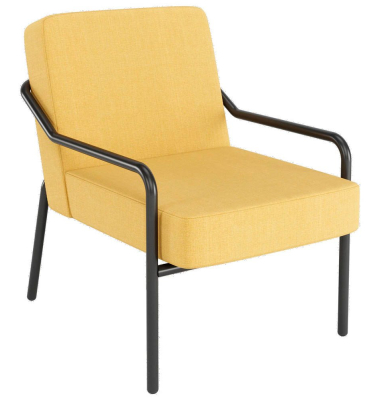 Sessel MEDSO M gelb schwarz Stoff