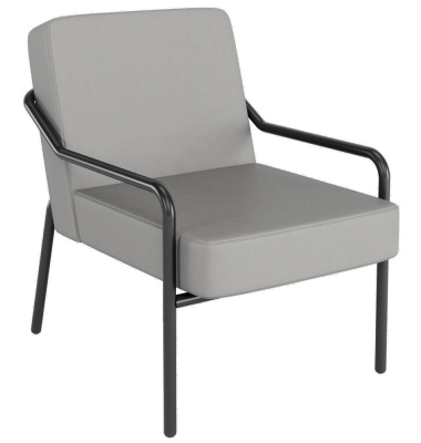 Sessel MEDSO M grau schwarz Kunstleder