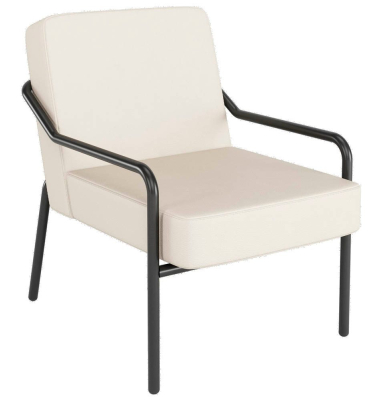 Sessel MEDSO M creme schwarz Kunstleder