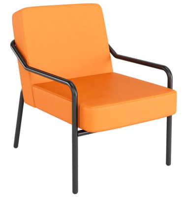 Sessel MEDSO M orange schwarz Kunstleder