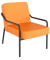 Sessel MEDSO M orange schwarz Kunstleder