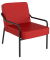 Sessel MEDSO M rot schwarz Kunstleder