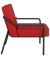 Sessel MEDSO M rot schwarz Kunstleder