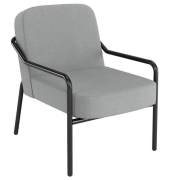Sessel MEDSO M Rund grau schwarz Stoff