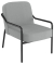 Sessel MEDSO M Rund grau schwarz Stoff