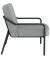 Sessel MEDSO M Rund grau schwarz Stoff
