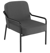 Sessel MEDSO M Rund anthrazit schwarz Stoff