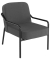 Sessel MEDSO M Rund anthrazit schwarz Stoff