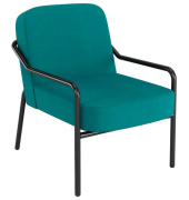 Sessel MEDSO M Rund blau schwarz Stoff