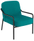 Sessel MEDSO M Rund blau schwarz Stoff