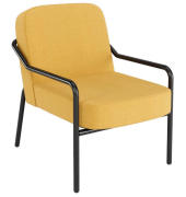 Sessel MEDSO M Rund gelb schwarz Stoff