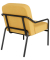 Sessel MEDSO M Rund gelb schwarz Stoff