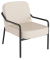 Sessel MEDSO M Rund creme schwarz Kunstleder
