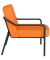Sessel MEDSO M Rund orange schwarz Kunstleder