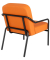Sessel MEDSO M Rund orange schwarz Kunstleder