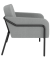 Sessel MEDSO L Rund grau schwarz Stoff