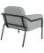 Sessel MEDSO L Rund grau schwarz Stoff