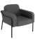 Sessel MEDSO L Rund anthrazit schwarz Stoff