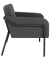 Sessel MEDSO L Rund anthrazit schwarz Stoff