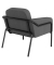 Sessel MEDSO L Rund anthrazit schwarz Stoff
