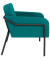 Sessel MEDSO L Rund blau schwarz Stoff
